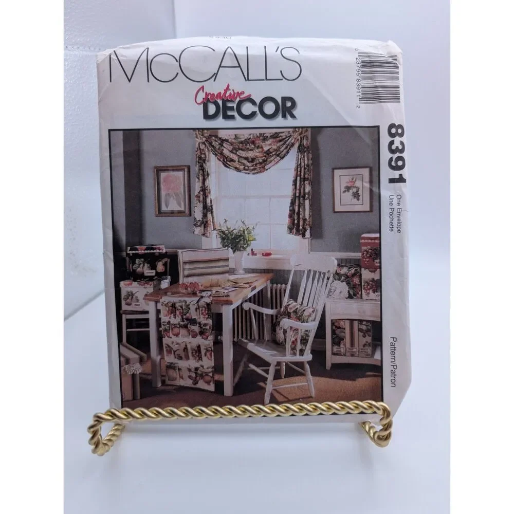 Vintage McCall's 8391 Home Decor Sewing Pattern: Window Treatments 1996